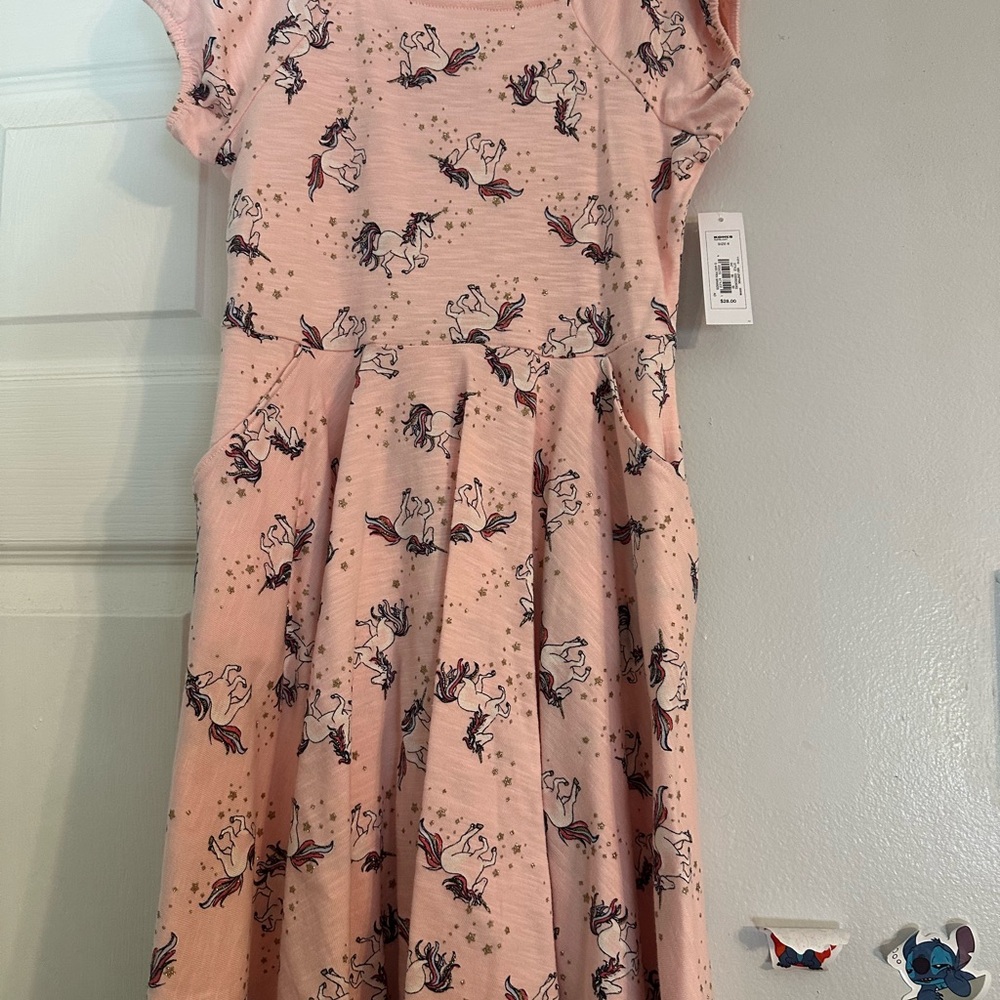 Kids Pink Unicorn Dress